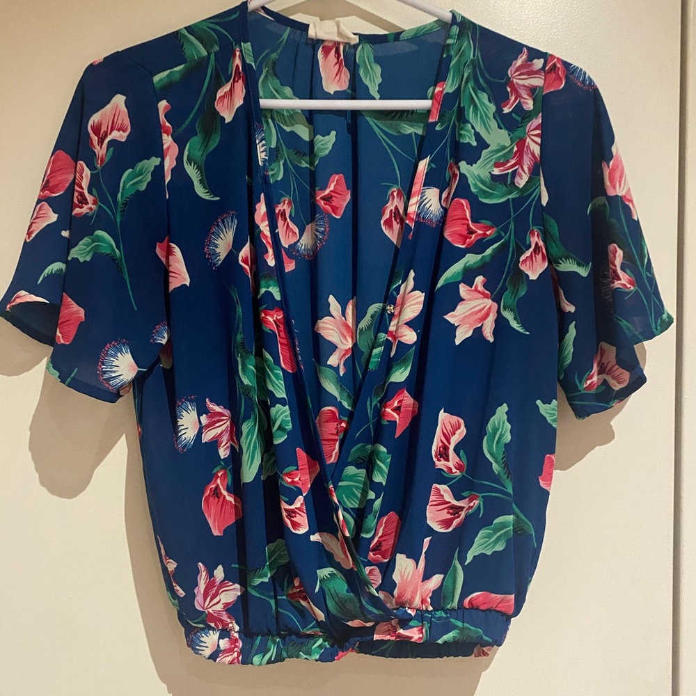 Sienna Sky Blue Floral Top